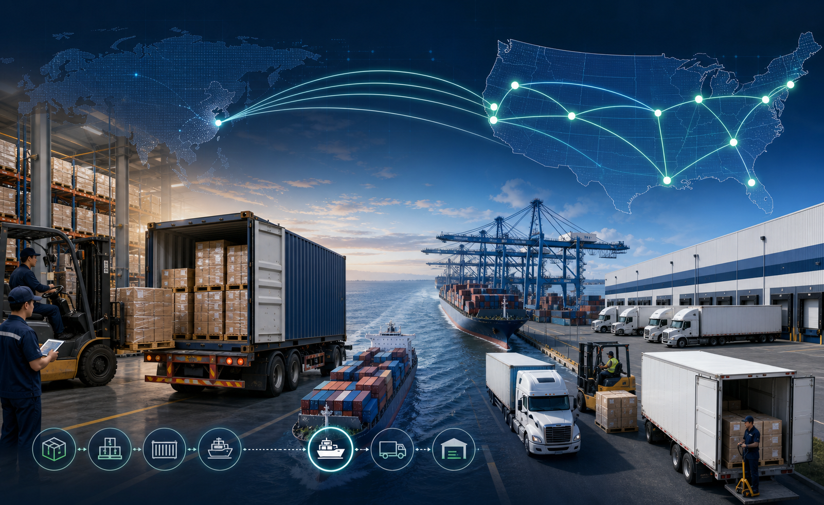 TOPAI United States Canada Mexico logistics network